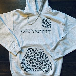 Carhartt | Sweaters | Carhartt Leopard Print Hoodie Womens Top | Poshmark